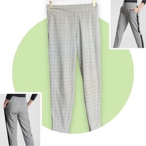 Athleta Black & White Plaid Brooklyn Ankle Pants